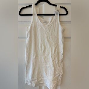 White Maternity Tank Top
